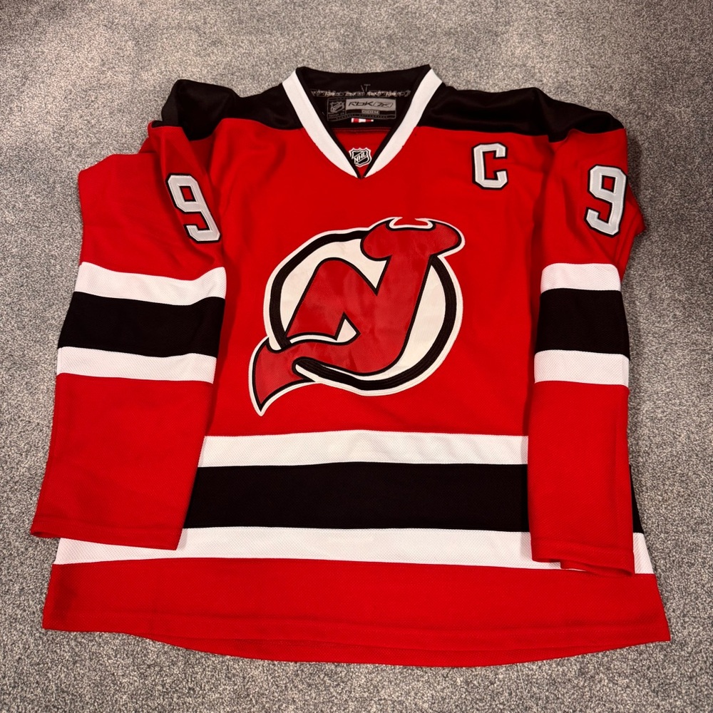 Reebok CCM New Jersey Devils Taylor Hall #9 Blank Hockey Jersey Red Size 48